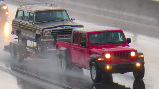 What It Was Like Towing a Free Jeep Grand Wagoneer With the 2020 Jeep Gladiator
